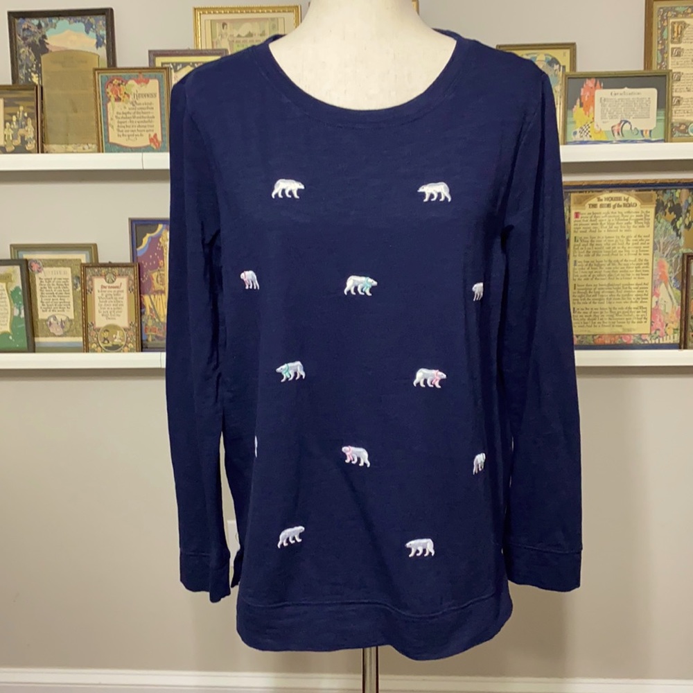 Talbots Sweatshirt with Polar Bears—M
